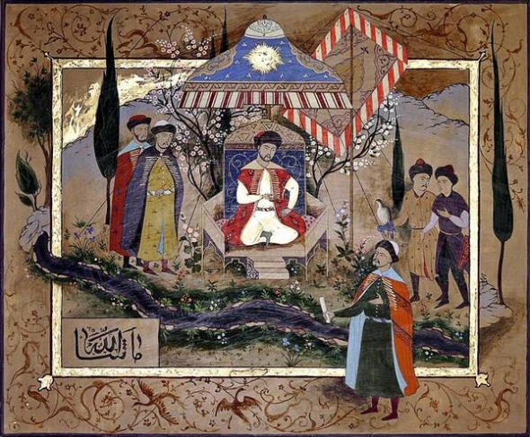 ”Заснування Бахчисарая ханом Сахіб Ґераєм”. Сучасна картина, автор – художник Юрій Нікітін