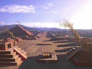 Реконструкция города Теотиуакан