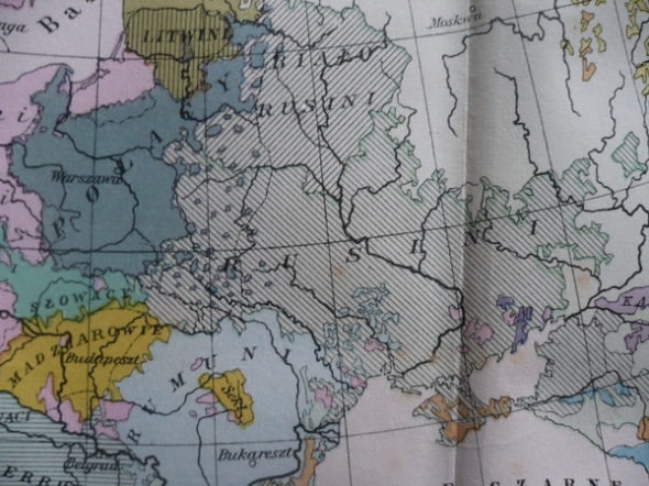 Карта розселення русинів з польського атласу 1927 року