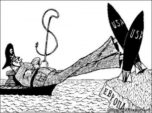 Советская карикатуря на США и НАТО