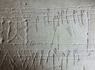 Граффити из собора в Норидже, на котором изображены ноты