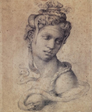 Рисунок Микеланджело &quot;Клеопатра со змеями&quot;