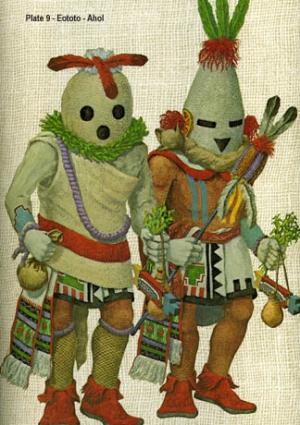 Ляльки, що зображають духів Качінас, яким поклоняються індіанці Хопі