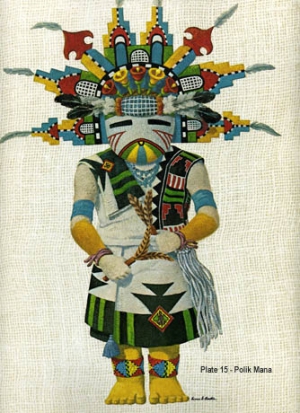 Куклы, изображающие духов Качинас, которым поклоняются индейцы Хопи