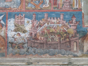 Відома румунська фреска взяття турками Константинополя