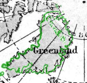 Подозрительная форма Гренландии на карте Винланда