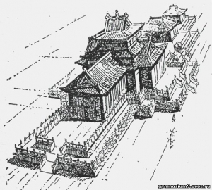 Центральное сооружение Кондуйского дворцового комплекса, реконструкция профессора К. Минерта