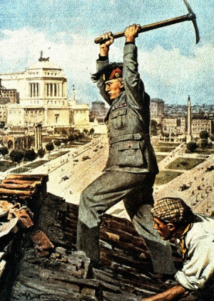 Муссоліні на фашистському суботнику