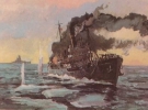 Бой ледокола «Александр Сибиряков» с крейсером «Адмирал Шеер» 25 августа 1942 года. П. П. Павлинов, 1945 год