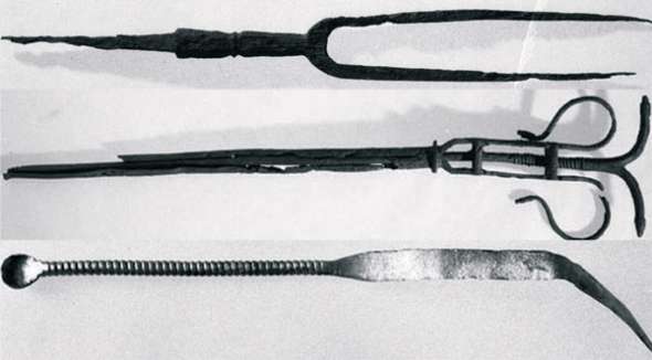 Хирургические инструменты, найденные во время раскопок в Сербии