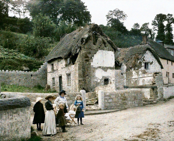 Деревня в Корнуэле на снимке Огюста Леона, 1913