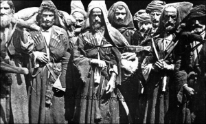 Група абхазів, вигнаних російськими військами з батьківщини до Османської імперії, 1880-ті роки 