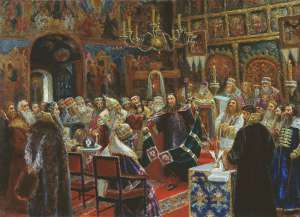 Суд над патріархом Никоном
(С. Д. Милорадович, 1885 рік)