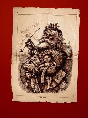 1 января 1881 в Harper's Weekly появился этот рисунок Санты, автором которого является карикатурист Томас Наст