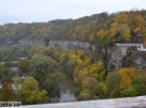 Вид с моста на товтры и водопад
