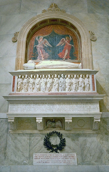 Саркофаг імператора Генріха VII в соборі Пізи роботи скульптора Тіно ді Камаіно