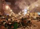 Хроника Евромайдана. Полуразрушеный городок протестующих на Крещатике.  Киев, 11 декабря 2013.