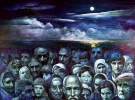 Картину ”Місячна соната” Рустем Емінов написав  2003 року олійними фарбами  на полотні 1,7х2 метри.  16 травня художник виставляв  роботи в Національній опері України