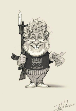Юрій Журавель намалював карикатуру на Ігоря Коломойського у травні. Голова Дніпропетровської облдержадміністрації просить продати оригінал