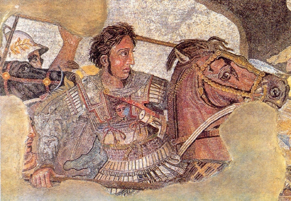 Александр Македонський (356–323 рр. до н. е.). Фрагмент мозаїки — копії грецького оригіналу (IV ст.)