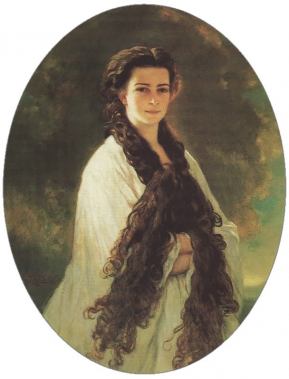 Сісі, вона ж Єлизавета Баварська. Сісі необхідно було близько 3 годин на день для догляду за волоссям