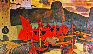 Картина Миколи Реріха ”Старий Псков” 1904-го — одна з найцінніших живописних робіт художника в Горлівському музеї. У червні цього року полотно митця ”Дими світу” продали на аукціоні в Лондоні за 1,4 мільйона фунтів стерлінгів — понад 21 мільйон гривень