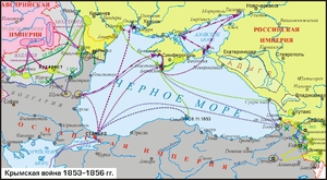 Карта военных действий Крымской войны