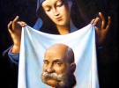 Володимир Костирко. Галіційська хустка. 2008-й. 47-річний львівський художник зобразив на рушнику Франца Йосифа І – імператора Австрії у 1848–1916-х. Митець підписує картини”галицькою” мовою – українською з вкрапленнями польських, німецьких і єврейських слів, писаною латиницею. ”Роблю це з естетично-цивілізаційних міркувань. Таким чином підкреслюю вдячність своїй долі за те, що мешкаю в місті, яке є таким, бо до 1939 року належало до західної цивілізації”, – пояснює