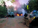 Розбиті машини українських військових під Іловайськом на Донеччині. Там загинули дві сотні українських бійців, за офіційними даними