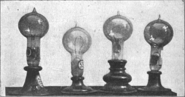 Экспериментальные образцы ламп накаливания Томаса Эдисона