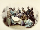 Самураи из княжества Сацума, боровшиеся на стороне императора в период Войны Босин, 1860-е.