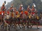 Верблюжий оркестр на параде в Нью-Дели, Индия, 26 января 2015