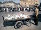 Чоловік на візку везе гусей на ринок. 1932.