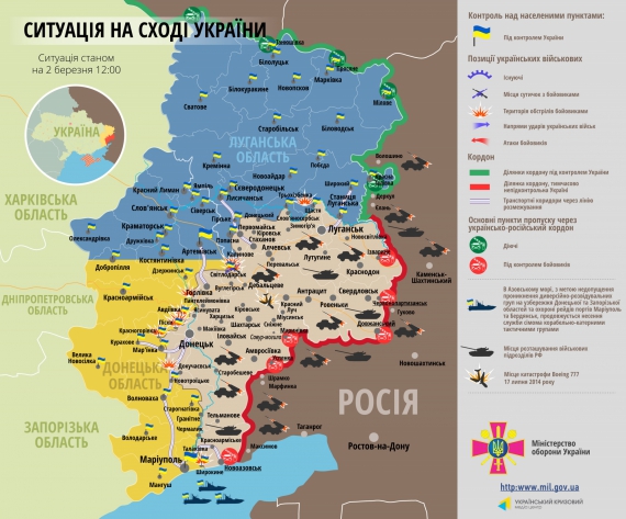 Ситуація на Донбасі. 2 березня