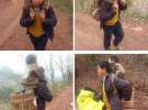 Китайський батько носить сина-інваліда 18 миль в школу щодня