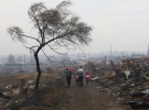 Пожар в Хакасии. Сгоревший поселок Шира, Россия, 13 апреля 2015
