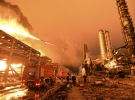Пожар на нефтехимическом комбинате в Чжанчжоу, Китай, 7 апреля 2015