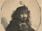 Рембрандт, «Автопортрет в шляпе с пером и с саблей»