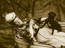 Портрет с крокодилом и щенком. 1908 г.