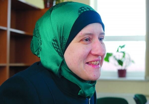 Мусульманка Віра Фриндак після лекцій з вивчення Корану при ісламському культурному центрі ”Альраїд” у Києві. Викладає для жінок і дітей