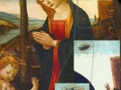 Объект в форме диска. Сразу стоит вспомнить картину "Мадонна со святым Джованнино", которая была написана в 15 веке Доменико Гирландайо (1449-1494). Сегодня её можно увидеть во Флоренции в Палаццо Веккьо. В правом верхнем углу над Марией можно отчетливо разглядеть объект в форме диска. Вдали на берегу виден человек, который вглядывается в этот объект в небе. 