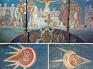 Два НЛО. Еще одна картина на тему распятия Христа была написана в 1350 году. В правом и левом верхних углах нарисованы два летательных аппарата с людьми внутри. Эту картину можно увидеть над алтарем монастыря Высокие Дечаны в Косово. 
