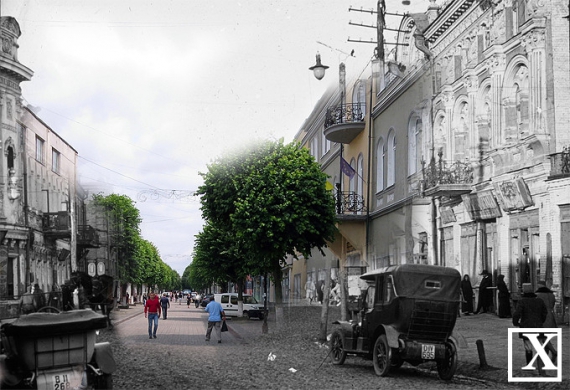 Улица Леси Украинки, справа - медколедж