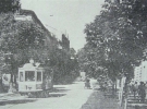 Трамвай на маршруті вулицею Кривоноса. Фото 1960-х років