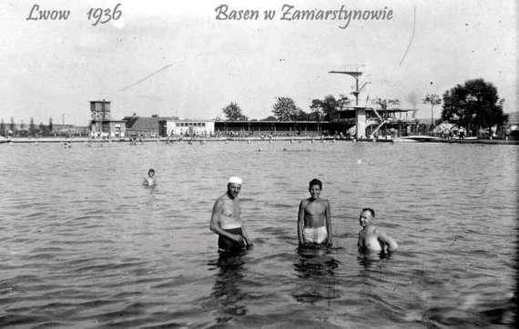 Бассейн на Замарстынове, фото 1936 года