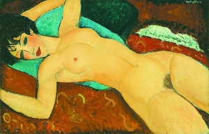 Картину ”Оголена, що лежить” італійський художник та скульптор Амадео Модільяні написав у ­1917–1918 роках. Увійшла до циклу із 30 жіночих портретів у стилі ню