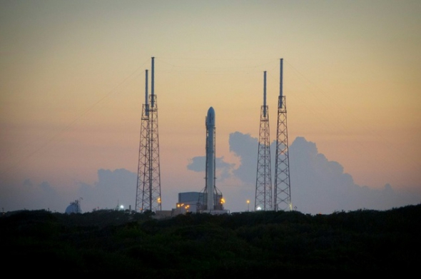 Ракета Falcon 9 перед попыткой запуска