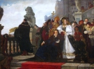Сигизмунд I с королевой Боной в Низком замке Львова