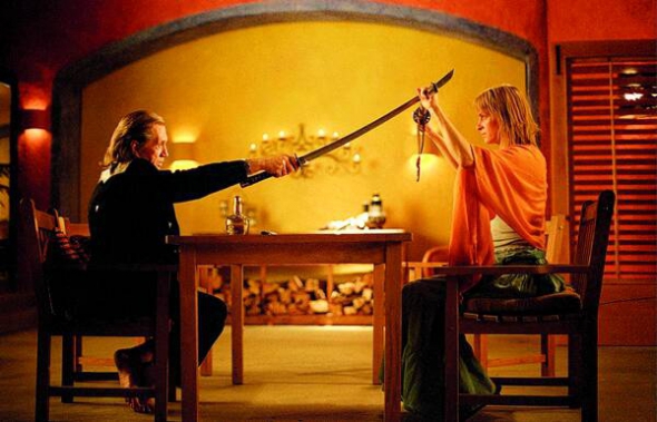 Акторка Ума Турман зіграла Беатрікс Кіддо у стрічці режисера Квентіна Тарантіно ”Убити Білла 2”. Головна роль дісталася Девіду Керрадайну. Фільм на екрани вийшов 2004-го, через рік після першої частини