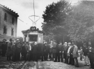 Відкриття трамвайного маршруту на Високий Замок. Фото 1912 року